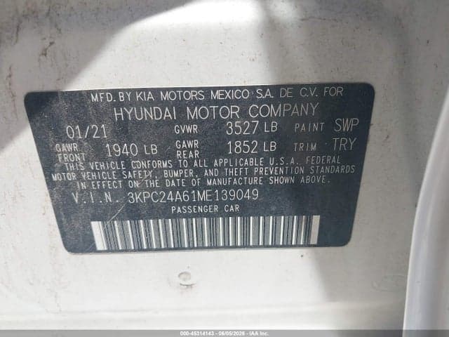 2021 HYUNDAI ACCENT SE 9