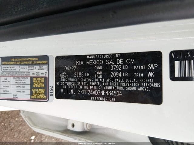 2022 KIA FORTE LXS 9