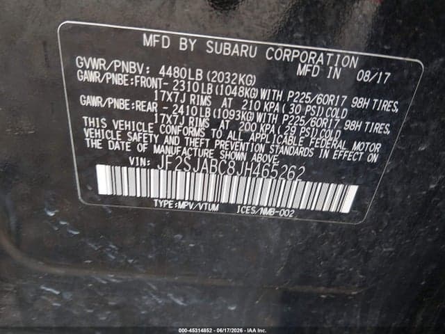 2018 SUBARU FORESTER 2.5I 9