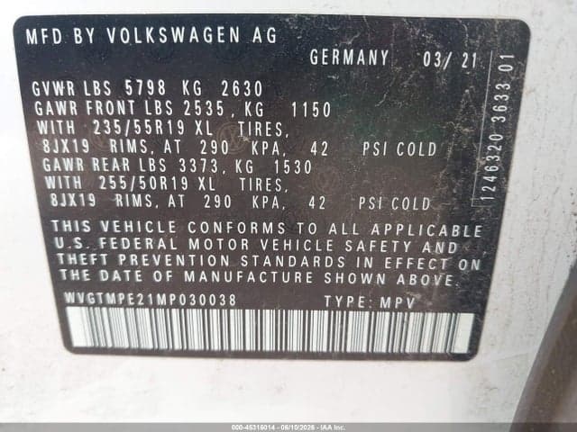 2021 VOLKSWAGEN ID.4 PRO S 9