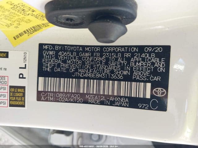 2021 TOYOTA COROLLA SE 9