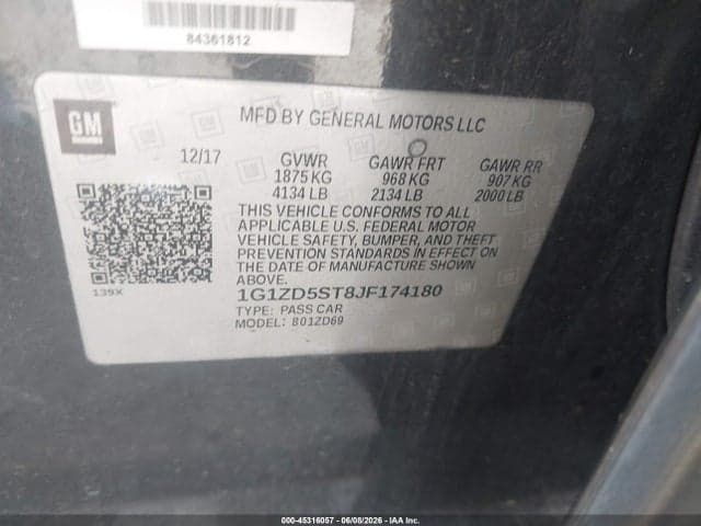 2018 CHEVROLET MALIBU LT 9