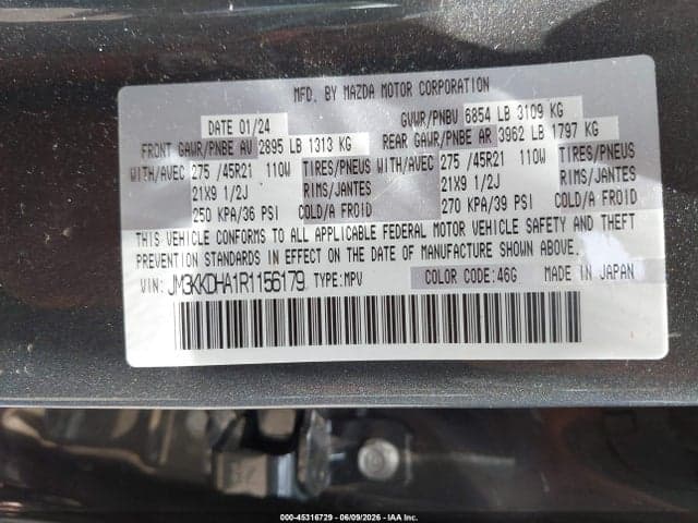 2024 MAZDA CX-90 PHEV PREMIUM 9
