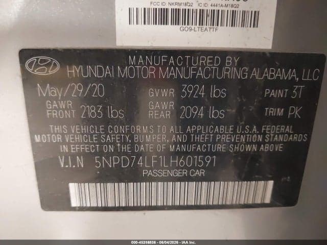 2020 HYUNDAI ELANTRA SE 9