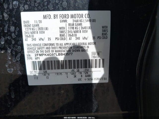 2020 FORD EDGE SE 9