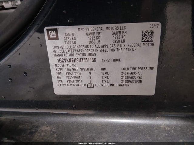 2017 CHEVROLET SILVERADO 1500 WT 9