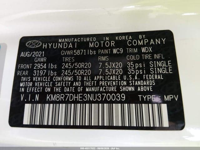 2022 HYUNDAI PALISADE CALLIGRAPHY 9