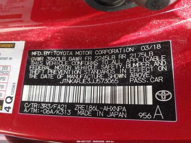 2018 TOYOTA COROLLA IM 9