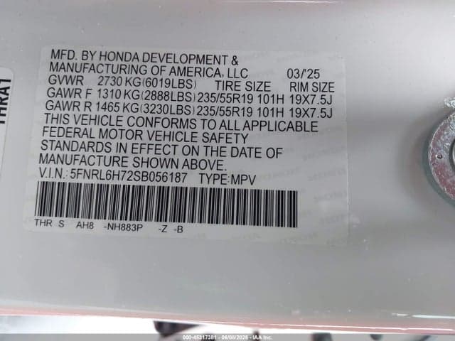 2025 HONDA ODYSSEY SPORT-L 9