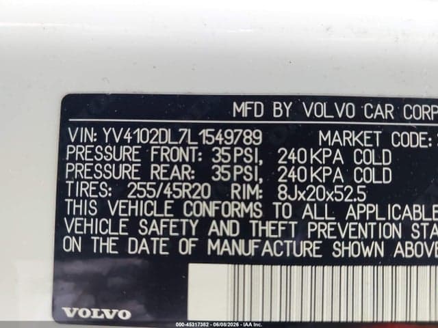 2020 VOLVO XC60 T5 9
