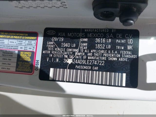 2020 KIA RIO S 9