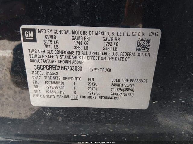 2017 CHEVROLET SILVERADO 1500 1LT 9