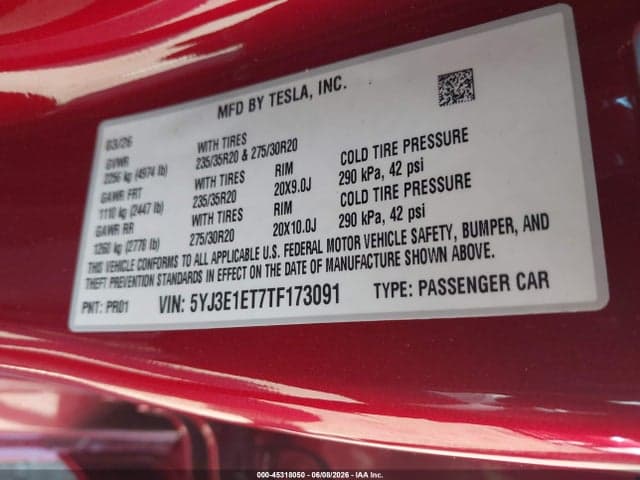2026 TESLA MODEL 3 PERFORMANCE ALL-WHEEL DRIVE 9