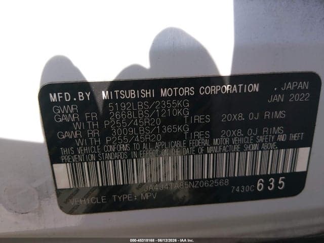 2022 MITSUBISHI OUTLANDER ES 2.5 S-AWC 9
