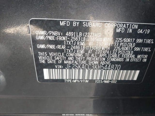 2019 SUBARU FORESTER 9