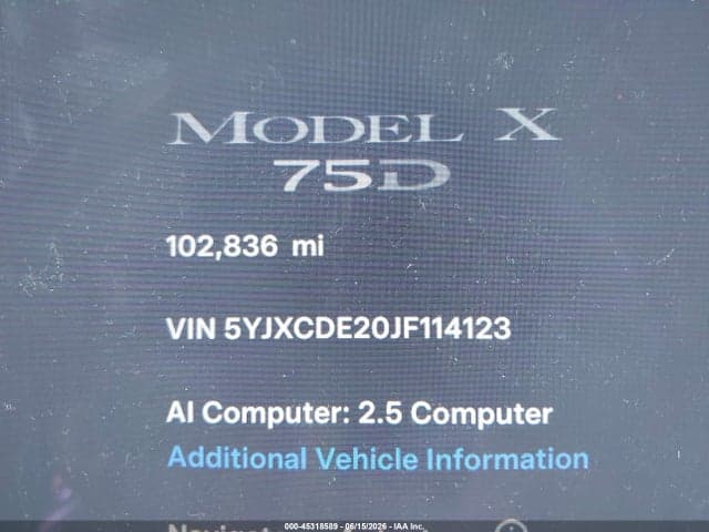 2018 TESLA MODEL X 100D/75D/P100D 16