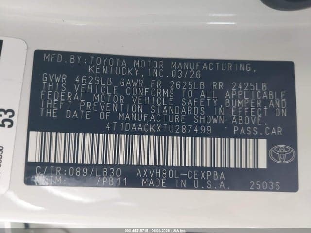 2026 TOYOTA CAMRY XSE 9