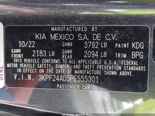 2023 KIA FORTE LXS 9