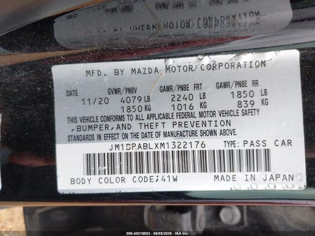 2021 MAZDA MAZDA3 SELECT 9