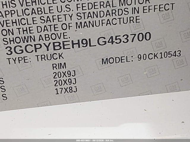 2020 CHEVROLET SILVERADO 1500 4WD SHORT BED CUSTOM 9