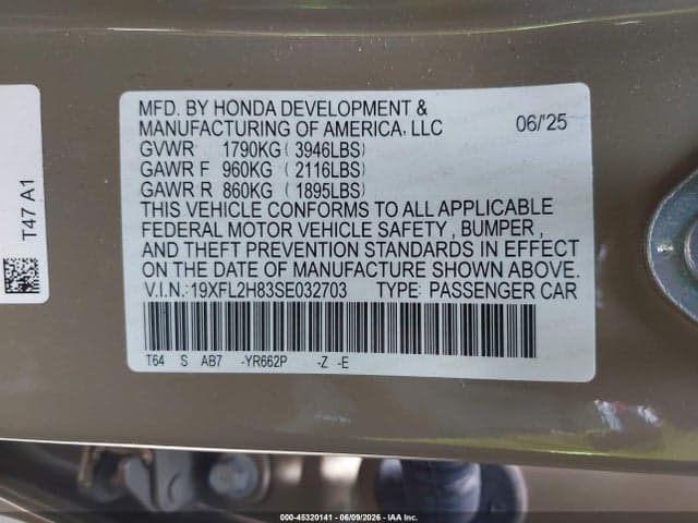 2025 HONDA CIVIC SEDAN SPORT 9