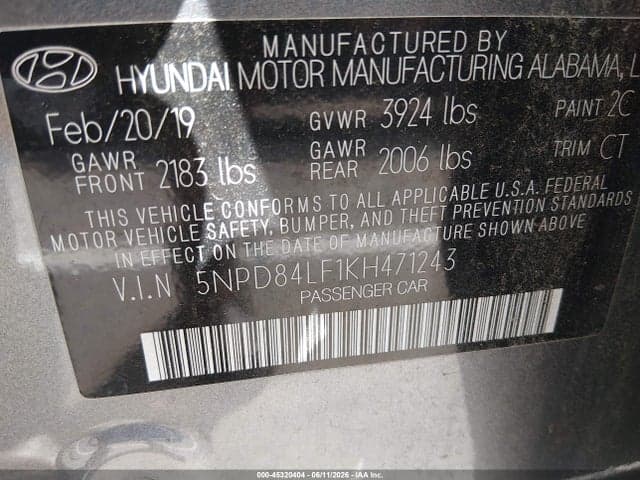2019 HYUNDAI ELANTRA SEL 9
