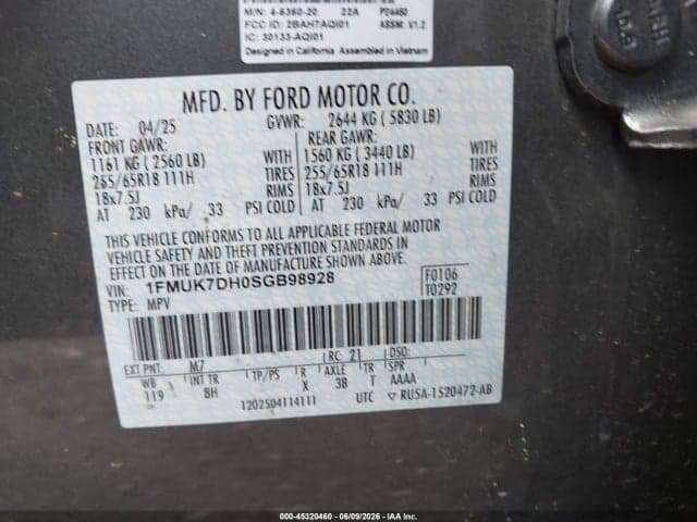 2025 FORD EXPLORER ACTIVE 9