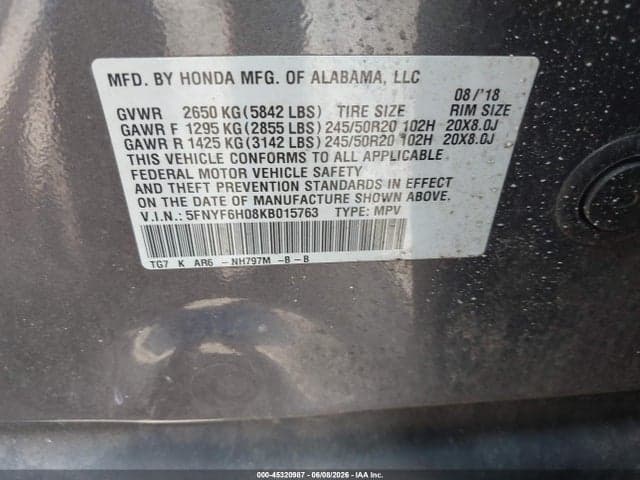 2019 HONDA PILOT ELITE 9