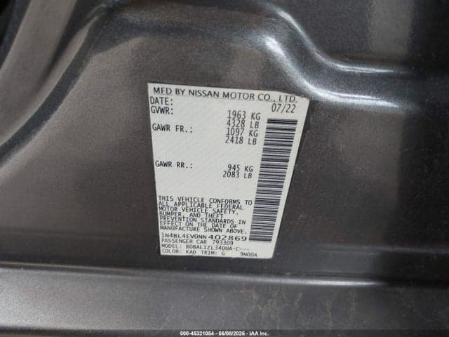 2022 NISSAN ALTIMA SL FWD 9