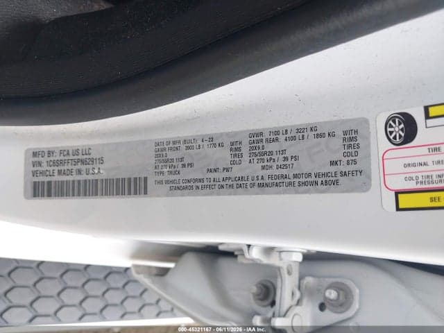 2023 RAM 1500 BIG HORN 4X4 5'7 BOX 9