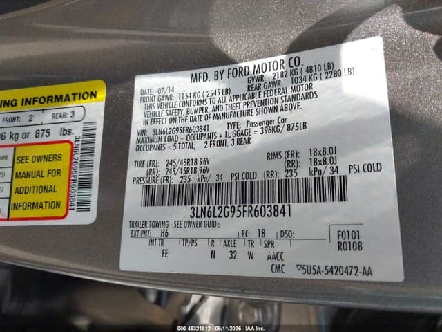 2015 LINCOLN MKZ 9