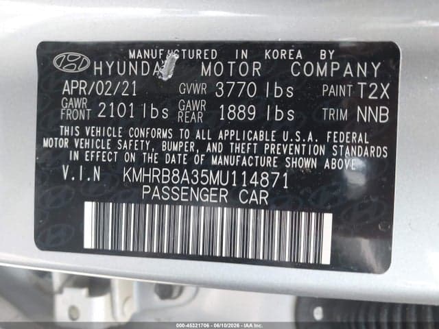 2021 HYUNDAI VENUE SE 9