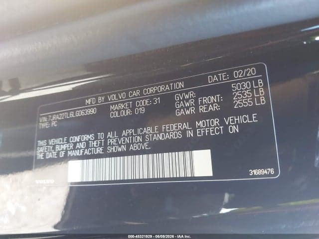 2020 VOLVO S60 T6 9