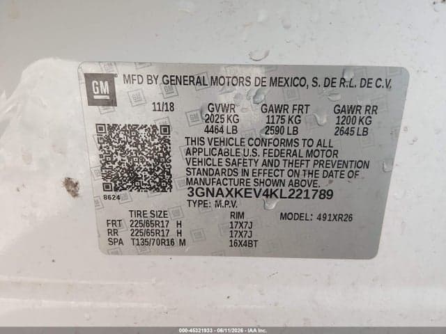 2019 CHEVROLET EQUINOX LT 9