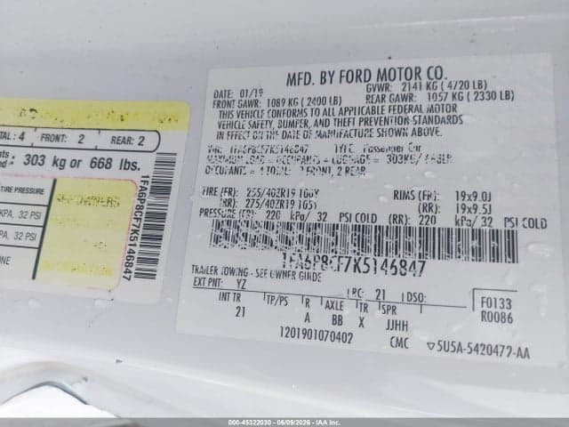 2019 FORD MUSTANG GT 9