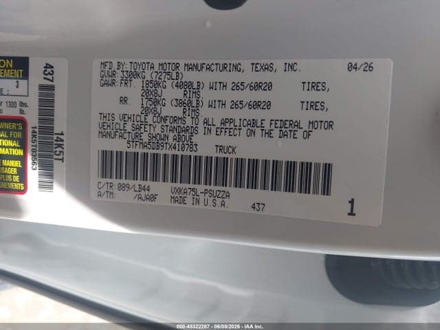 2026 TOYOTA TUNDRA 1794 EDITION CREWMAX 5.5' BED 9