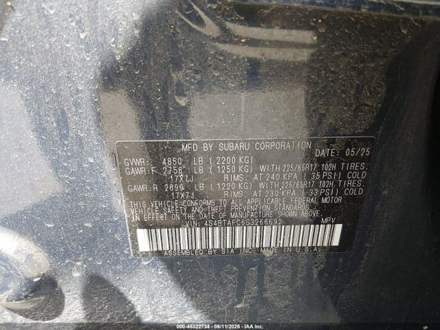 2025 SUBARU OUTBACK PREMIUM 9