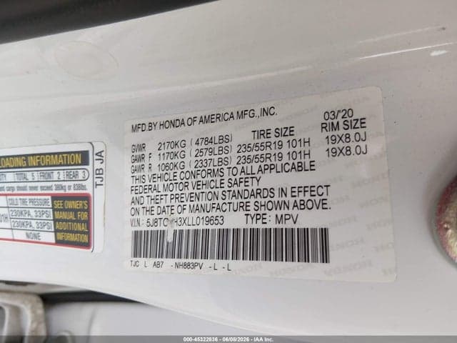 2020 ACURA RDX STANDARD 9