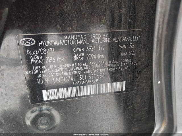 2020 HYUNDAI ELANTRA SE 9