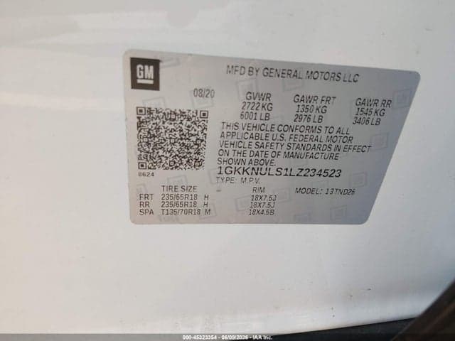 2020 GMC ACADIA AWD SLT 9