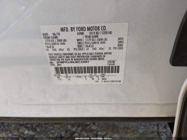 2018 FORD EDGE SEL 9