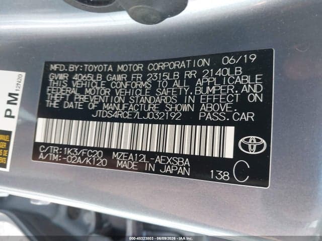 2020 TOYOTA COROLLA SE 9