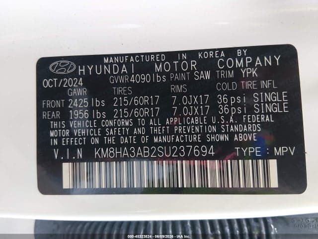 2025 HYUNDAI KONA SE 9