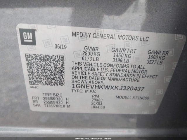 2019 CHEVROLET TRAVERSE 3LT 9