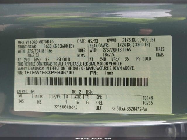 2023 FORD F-150 TREMOR 9