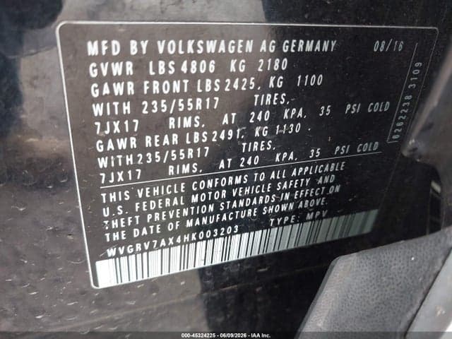 2017 VOLKSWAGEN TIGUAN 2.0T WOLFSBURG EDITION 9