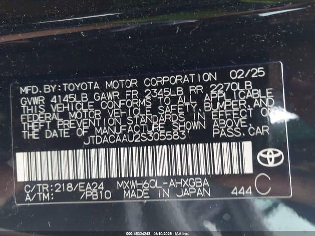 2025 TOYOTA PRIUS NIGHTSHADE 9