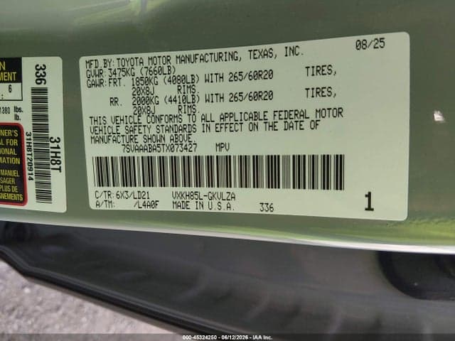 2026 TOYOTA SEQUOIA LIMITED 9