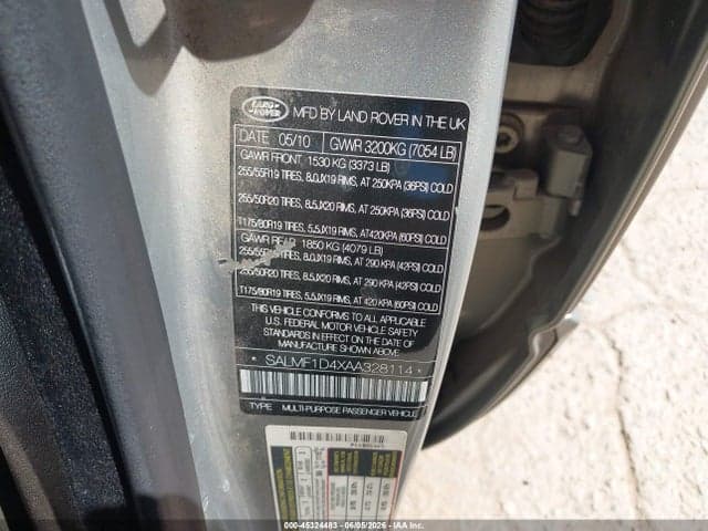 2010 LAND ROVER RANGE ROVER 9