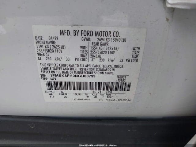 2022 FORD EXPLORER LIMITED 9